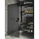Душевая перегородка Doccia GLASS890ks/GR/2BR 89x195см бронза профиль