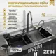Мойка для кухни Zein 9932020 55x75 см глубина чаши 19 см нержавеющая сталь цвет черный
