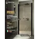 Душевая дверь Doccia GLASS990dv/BRMT/6BL 99см эффект стекла матовый распашной