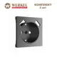 Накладка для розетки USB Werkel W1179564 цвет графит матовый 3 шт.