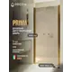 Душевая дверь Doccia GLASS890dv/BR/3GOLD 89см эффект стекла прозрачный распашной