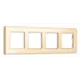 Рамка для розеток и выключателей Ambrella volt Alfa Arctic AF580604 4 поста цвет шампань