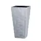 Кашпо Diva slim square Form-plastic d 39 см 75 см 72.5 л полипропилен серый/серебристый