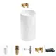 Напольная раковина отдельностоящая Wellsee Chalice Perfection 20212947R размер 45x45x85 см, с донным клапаном, сифоном и смесителем