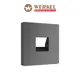 Накладка для телефонной розетки Werkel W1192004 RJ-11 цвет графит рифленый