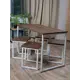 Стол прямоугольный Diko loft 140x70 см лдсп цвет бронза
