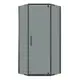 Душевой уголок Niagara Eco NG-1010-14DT трапеция 100x100см черный профиль эффект стекла тонированный