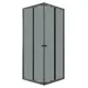 Душевой уголок Keramastar Supra Night KR067032BP прямоугольник 80x80см черный профиль эффект стекла тонированный