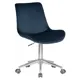 Офисное кресло Dobrin Dora lm-9518 60x99x60 см велюр цвет синий ножки хром