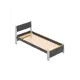 Кровать Solarius Мишка орто основание mkr-obiv-rs17-plat90-190-orto 100 x 80 x 200 см дерево цвет темно-серый/платиновый
