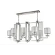 Люстра подвесная Crystal lux Nicolas sp8 l1000 nickel-white 8 ламп 19 м² цвет прозрачный/никель