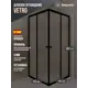 Душевой уголок Belgranio Vetro BR0000064631 квадрат 90x90см черный профиль эффект стекла прозрачный