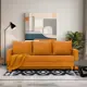 Диван раскладной Cityhd 212x77x74 см велюр цвет оранжевый