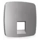 Накладка для компьютерной/телефонной розетки RJ-45/RJ-11 Ambrella volt Omega OP5120 цвет сталь матовая