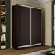 Шкаф-купе Мебельная Компания Е1 2 дверный 240x140x45 см 7 полок ЛДСП цвет венге