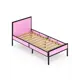 Кровать Solarius kr100loft-roz-black 105 x 90 x 206 см сосна цвет розовый, черный