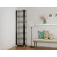 Стеллаж деревянный Мебельная компания Е1 UGLTERSch60 240 SHS 35x240x60 см нагрузка до 25 кг лдсп/черное стекло цвет ясень шимо светлый