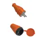 Розетка с вилкой NVO-KI-COMBI-R-V-16-44-ORANGE с заземлением и крышкой 230 В 16 A цвет оранжевый