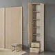 Шкаф распашной Шарм-Дизайн с полками и ящиками 40x220x60 см ЛДСП цвет дуб сонома