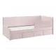 Кровать Mebelson 186613 212x78x101.5 см ЛДСП цвет нежно-розовый, велюр