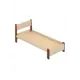 Кровать Solarius Мишка сплошное основание mkr-obiv-rs3-temd100-190-full 110 x 80 x 200 см дерево цвет бежевый/темный дуб