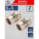 Муфта СТМ 16x16 мм латунь 2шт CC001616K02