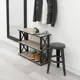 Обувь Make mebel 60x49x25 см 3 полки металл цвет серый коричневый черный Обувница Лофт 600x250x490 9005 муар Намибия Л