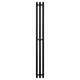 Полотенцесушитель электрический Primoclima Sol R E Black 150x1500 мм 125 Вт с терморегулятором I-образный цвет черный матовый