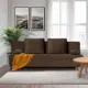 Диван раскладной Cityhd Прямой диван 190x73x73 см велюр цвет коричневый