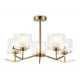 Люстра на штанге Ambrella light High light Lh57007 5 ламп 20 м² цвет белый матовый, латунь