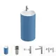Напольная раковина отдельностоящая Wellsee Chalice Perfection 20213103R размер 45x45x85 см, с донным клапаном, сифоном, смесителем и вентилями