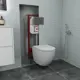 Комплект инсталляция с унитазом Bauedge Dream BL0001-HQ2 Q00017 обратного потока с микролифтом клавиша нержавеющая сталь