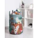 Корзина для хранения Joyarty Лисенок спрятался в цветах 35x50x35 см войлок цвет серо-голубой/оранжевый/зеленый