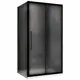Душевой уголок Abber Schwarzer Diamant AG30130BMH-S80BM прямоугольный 80x130см черный профиль эффект стекла матовый