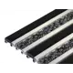 Придверная решетка Сититоп Эконом резина + текстиль + скребок 120x80 см алюминиевая