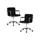 Набор офисных кресел 2 шт Dobrin Terry lm-9400 58x95x58 см велюр цвет черный