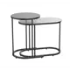Кофейный столик овальный Zalger 38x68.1x52.8 см серый/серебристый