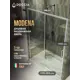 Душевая дверь Doccia GLASS180/GL/5CHROMEMT 180см эффект стекла прозрачный раздвижной