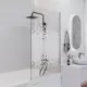 Ширма на ванну Enio Cento EN7020513 85x140 распашная профиль хром, стекло с узором
