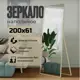 Зеркало напольное Todo Alma в полный рост 200x61.5 см в алюминиевой раме текстура Дуб венге светлый