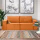 Диван раскладной Cityhd Прямой диван 243x78x90 см велюр цвет оранжевый
