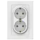 Розетка двойная встраиваемая Systeme electric AtlasDesign ATN001324 с заземлением цвет лотос 2 шт.