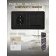Розетка с выключателем встраиваемые с рамкой Arte milano SET16-2-40-1-30-2.black с заземлением 2 клавиши цвет черный