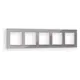 Рамка для розеток и выключателей Ambrella volt Alfa Platos AF330505 5 постов цвет сталь