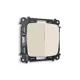 Выключатель проходной встраиваемый Ambrella volt Omega MO323020 2 клавиши цвет бежевый матовый