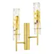 Настенный светильник Crystal lux Primavera ap2 gold цвет золотистый