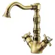 Смеситель для раковины Elghansa Praktic Bronze 19A2660-Bronze Двухвентильный цвет хром