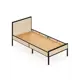 Кровать Solarius kr100loft-obiv-rs3-black-full Кровать Лофт сплошное 105 x 90 x 206 см дсп цвет бежевый/черный
