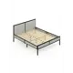Кровать Solarius Kr180loft-plat-black 185 x 90 x 206 см сосна цвет светло-серый