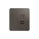Розетка для телевизора и компьютера встраиваемая Kranz Round KR-78-0722-2 RJ45 цвет титан